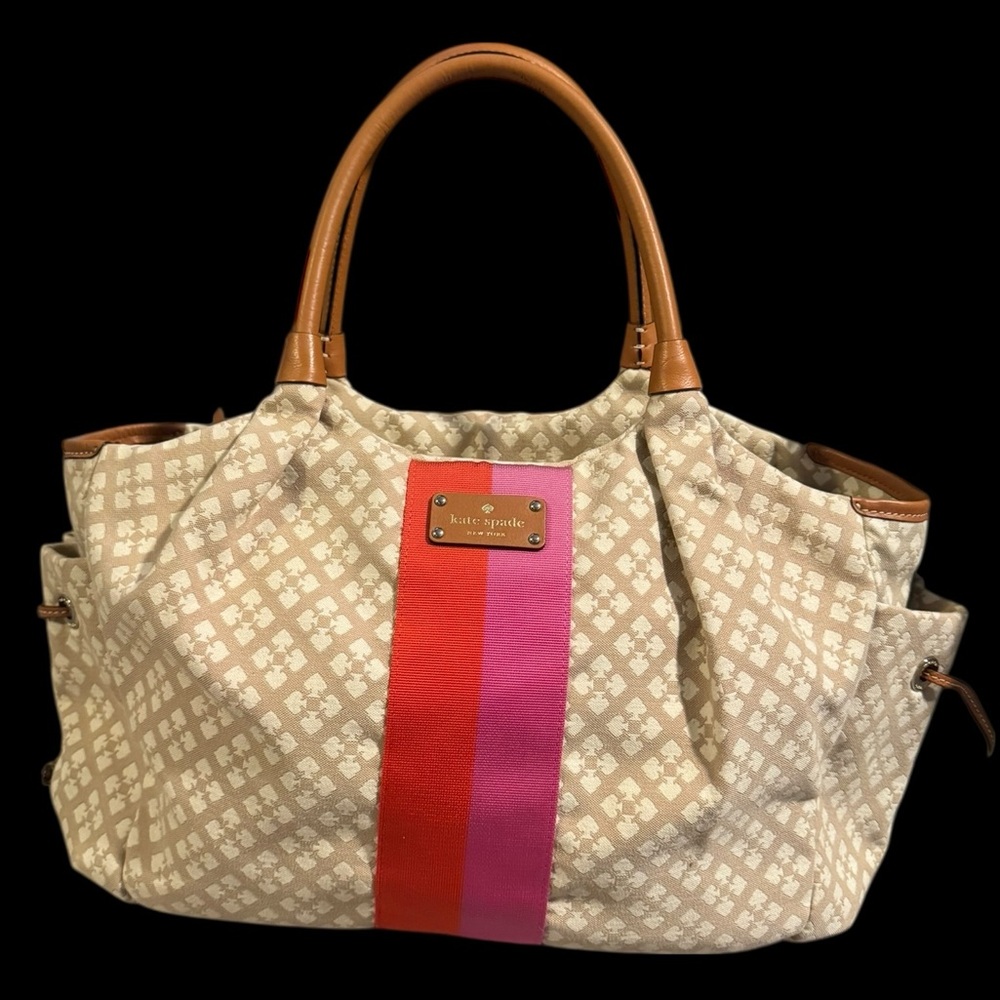 Kate Spade Classic Stevie Baby Bag in Stucco Jacquard Fabric - Picture 1 of 8
